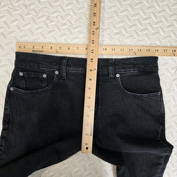 Madewell Jeans Womens 29 Mid Rise Perfect Vintage Black Cropped Normcore Stretch - Picture 11 of 14